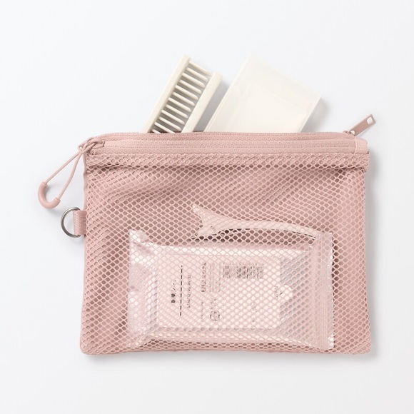 Muji Polyester Two Zipper Case_Medium_Pink_NWT - Picture 5 of 6